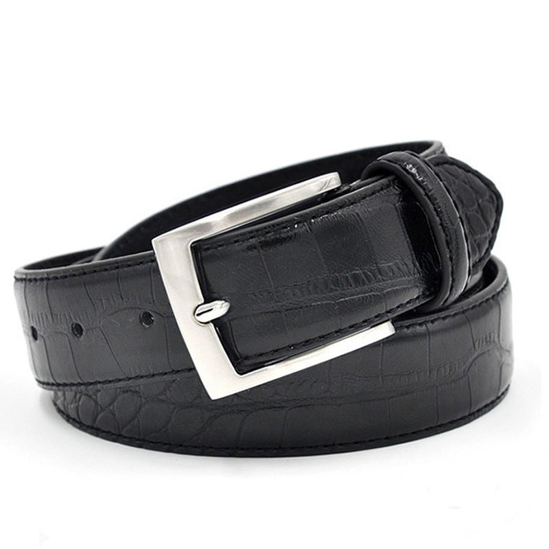 Mens Fashion Waist Belts Faux Pattern With Split Leather Luxury Male Designer Belt Accessories