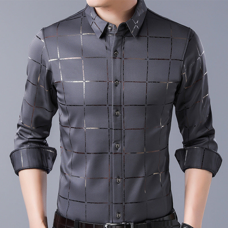 Men's Checkered Long Sleeve Shirts