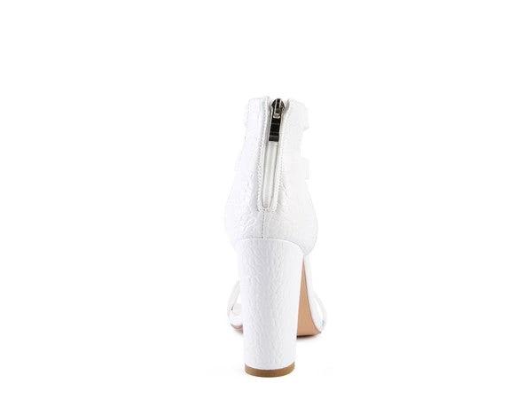 FELICITY Zip Up Croc Textured Sandals by Coco’s Tee Boutique