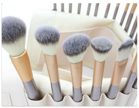 Persian Make-up Brush Suit Rice White Make Up Brush, Champagne Color Brush Handle Make-up Brush