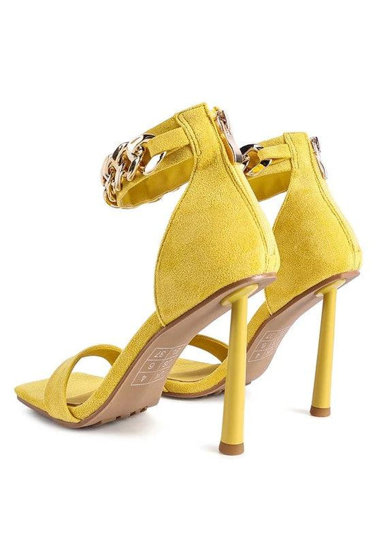 Last Sip Chain Strap Heeled Sandal by Coco’s Tee Boutique