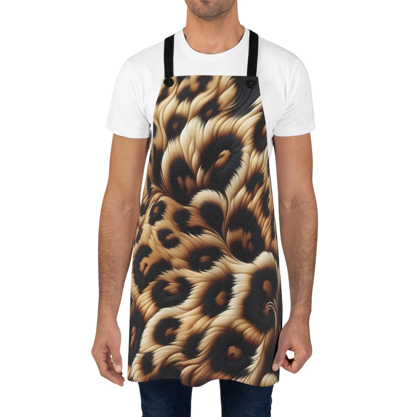 Luxe Animal Print Apron for Cooking, Baking, and Grilling, Perfect Gift for Foodies, Chef Apron, Kitchen Decor, Unique Gift