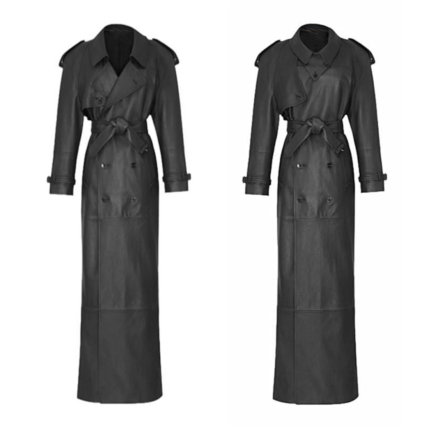 Autumn And Winter New Sheepskin Fried Street Handsome Trench Coat