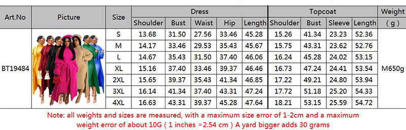Autumn And Winter Elegant Dress Long Cardigan Velvet Two-piece Suit