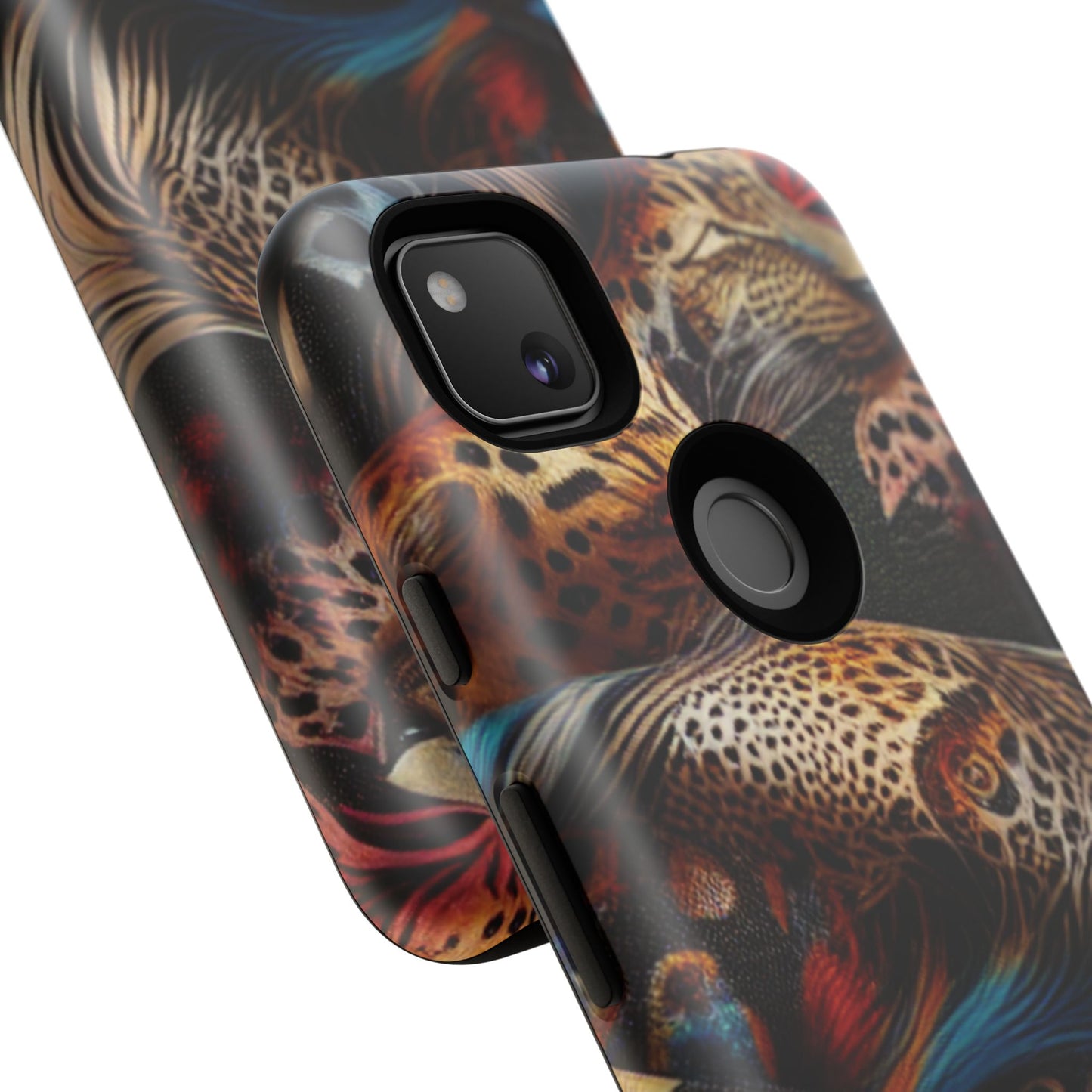 Stylish Tough Phone Case with Elegant Black and Gold Design