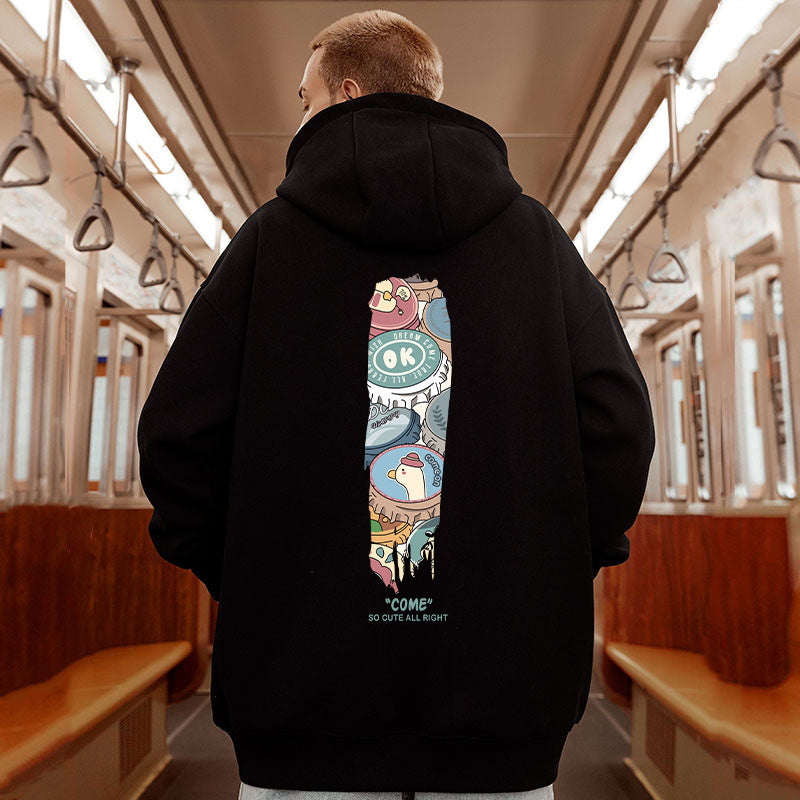 Men's Loose Hooded Sweater