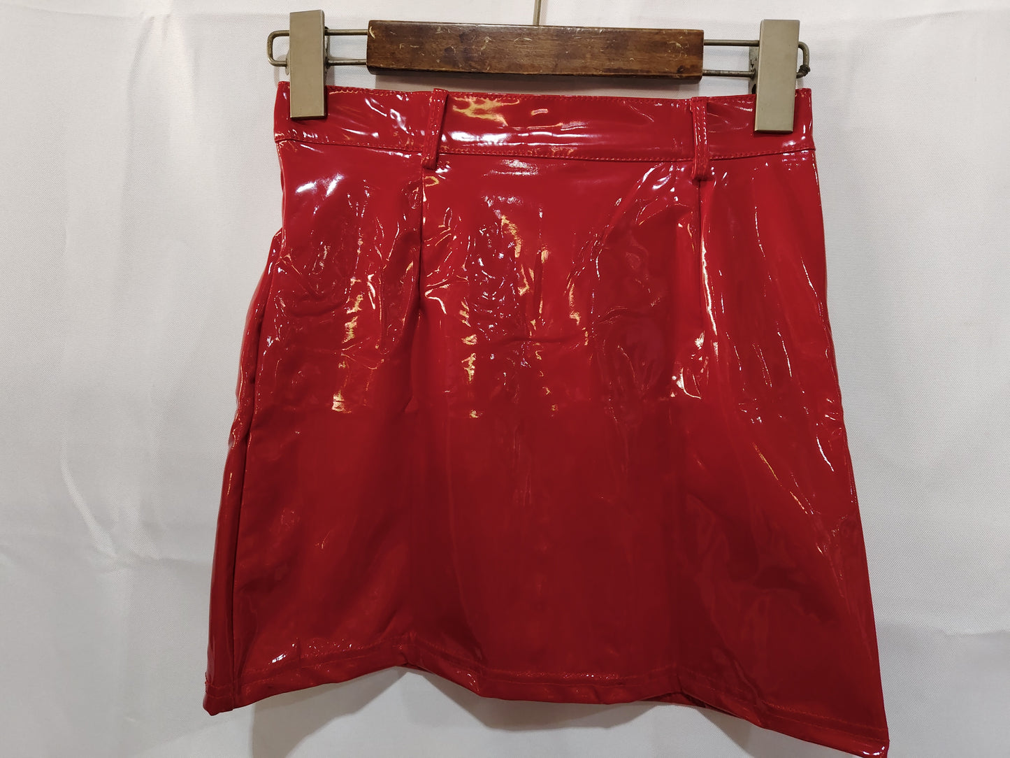 Bright PVC Patent Leather Hip Skirt