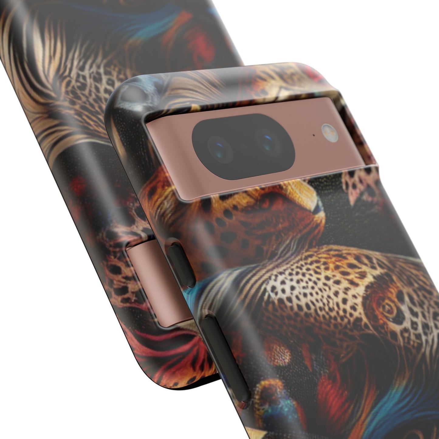Stylish Tough Phone Case with Elegant Black and Gold Design