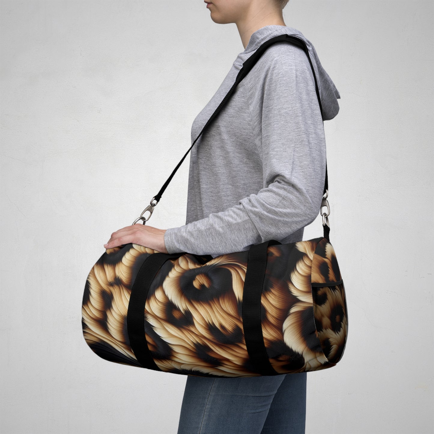 Stylish Patterned Duffel Bag - Perfect for Travel and Gym