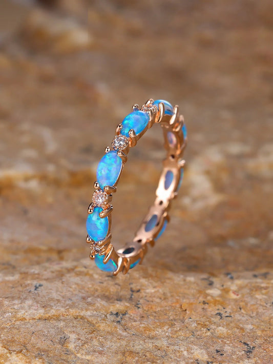 Platinum Heart-shaped Full Of Diamond Opal Ring by GJG Denim