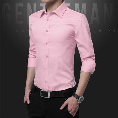 Men's Long Sleeve Solid Shirts