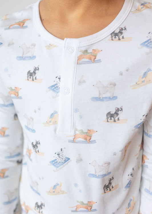 Ski Pups Boy Pima Long Pajama Set