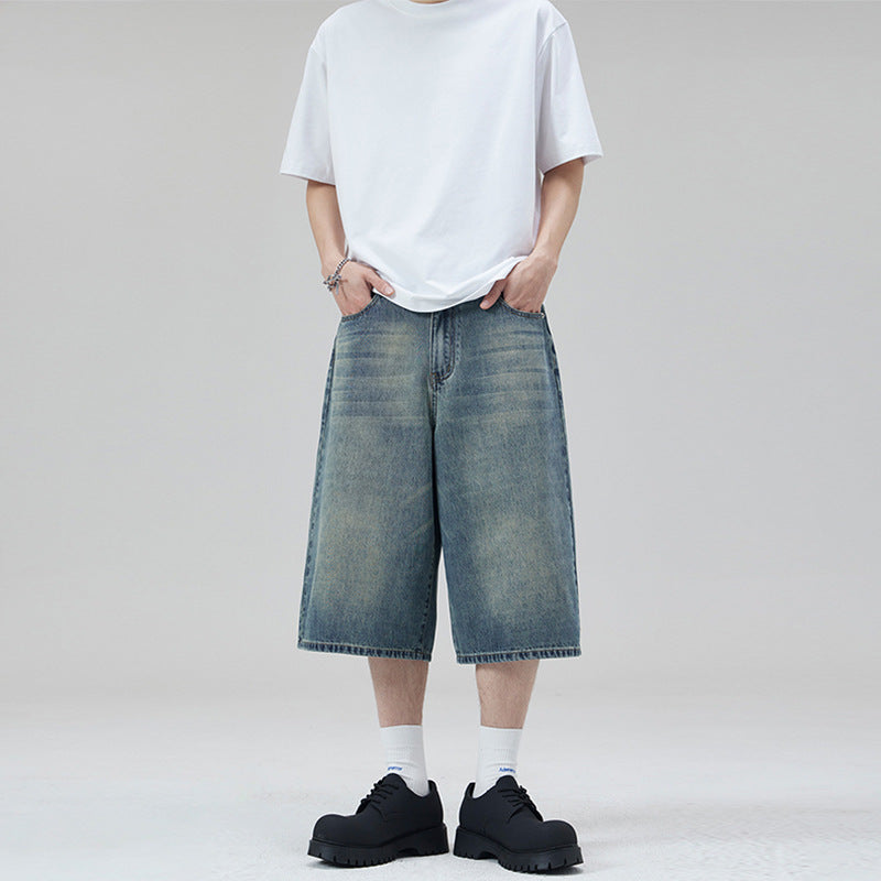 Summer Men And Women Loose Straight Shorts