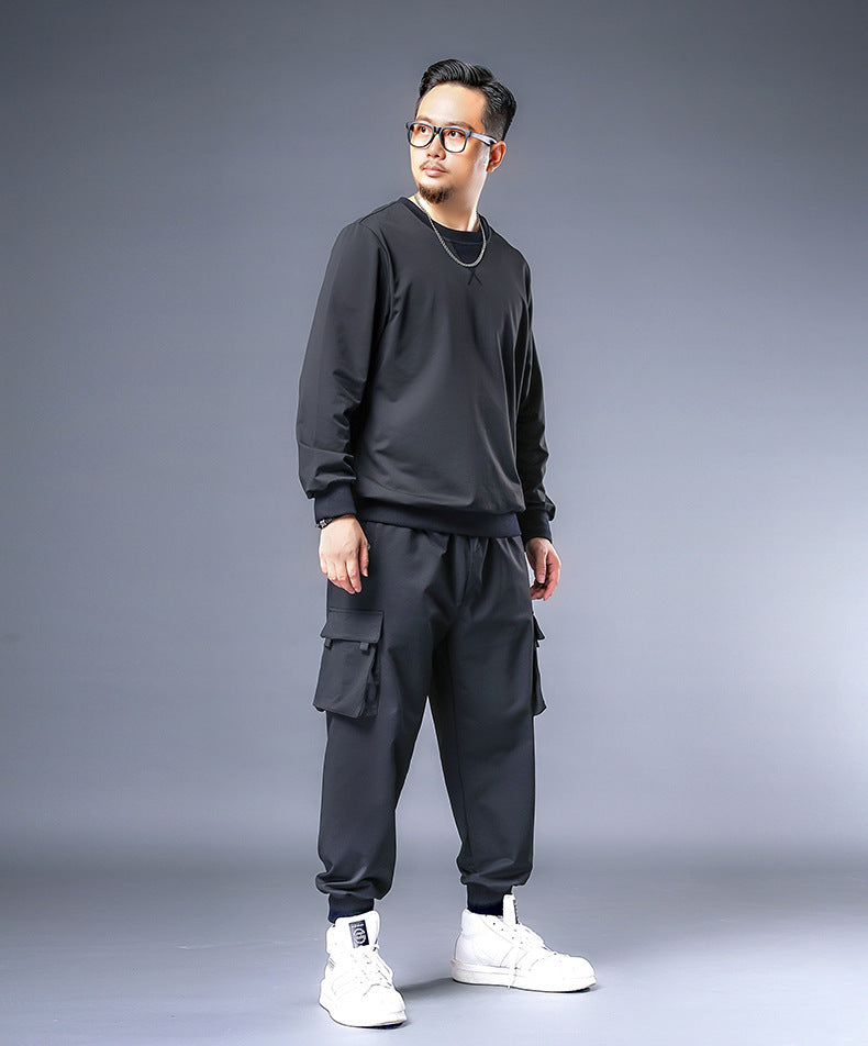Plus size Big and Tall Casual Loose Sweat Suit Matching set
