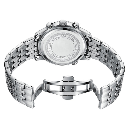 Men's Table Quartz Luminous Waterproof Watch by GJG Denim