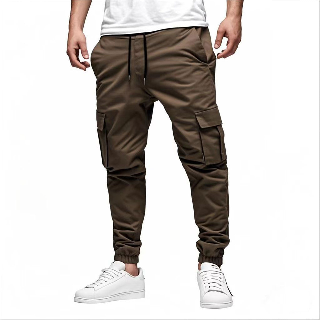 Men's Multi-pocket Drawstring Leisure Pants