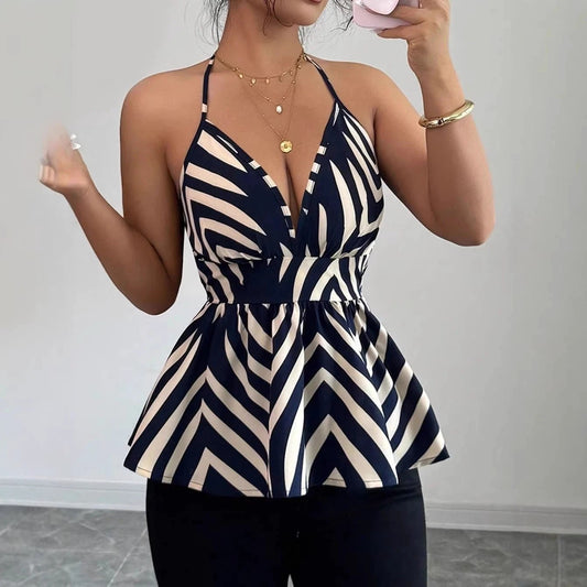 Elegant Halter-style Backless Top For Women by GJG Denim