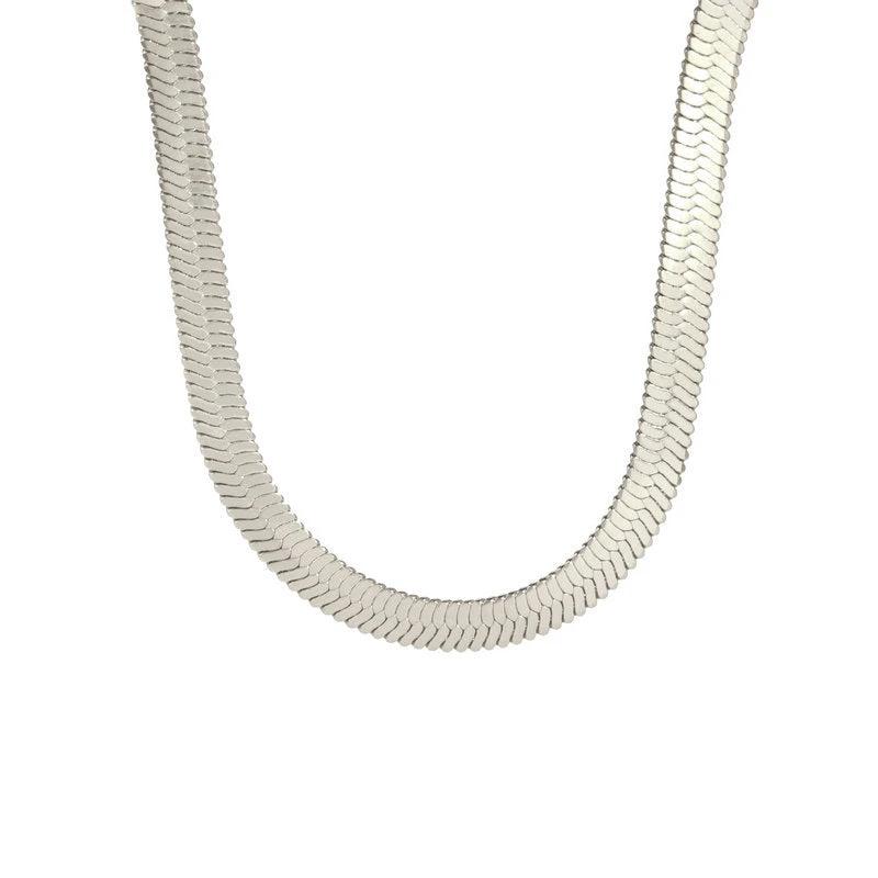 Stainless Steel Snake Chain Necklace For Men by GJG Denim