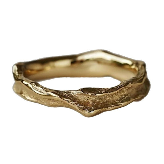 Vintage Niche Ins Style Brass Ring For Men