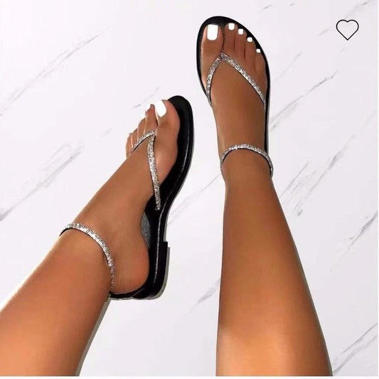 Women's Fashion Flat Casual Beach Sandals by GJG Denim