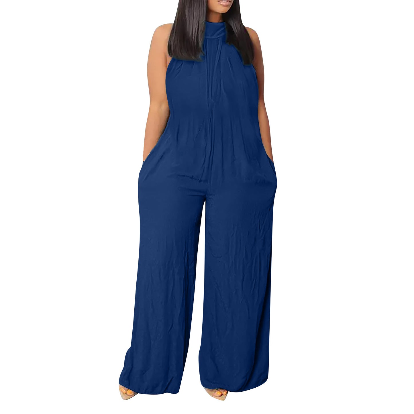 Wide-leg Sleeveless Jumpsuit