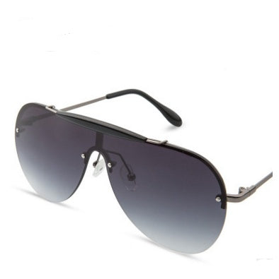 Fashion One-Piece Large Frame Aviator Men's Sunglasses