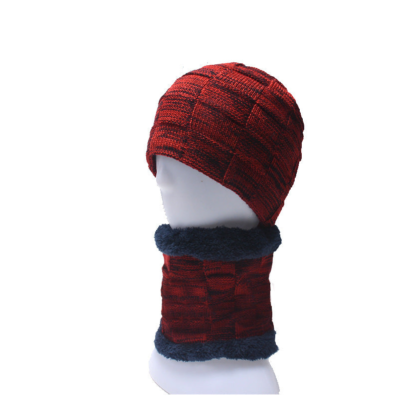 Men's Knitted Beanie and Neck Warmer Set