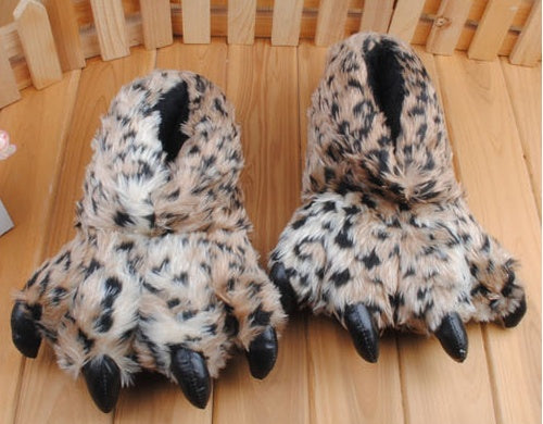 Warm Leopard Slippers