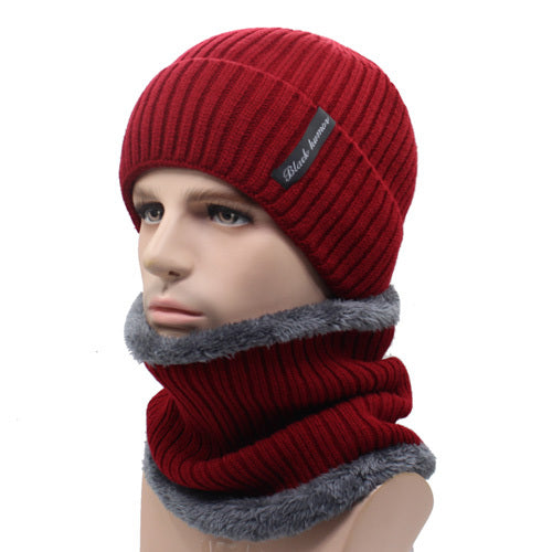 Men's Knitted Beanie and Neck Warmer Set (or Single Beanie)