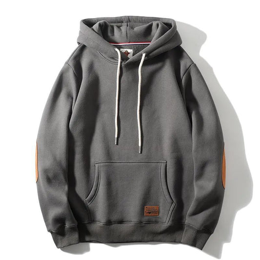 Men's Thick Warm Affixed Cloth Embroidered Hoodies