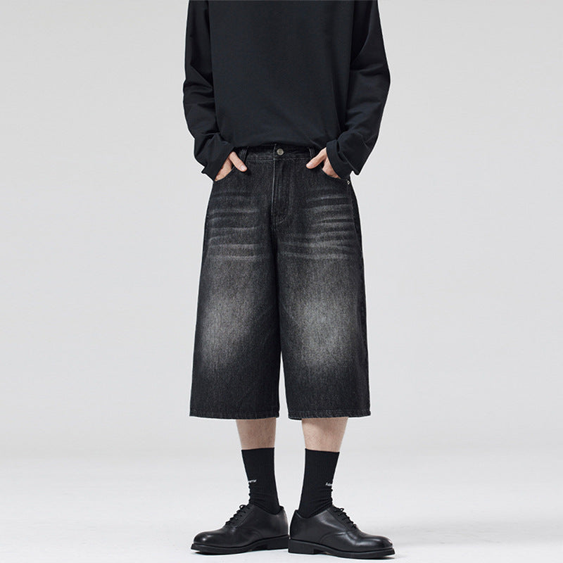 Summer Men And Women Loose Straight Shorts