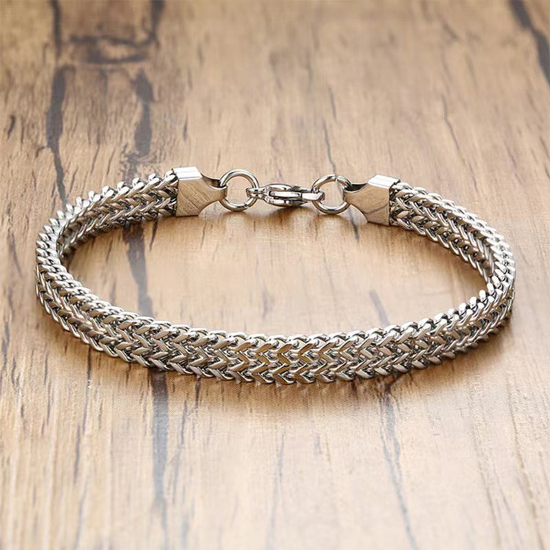 Men's Gold Thick High-grade Titanium Steel Bracelet