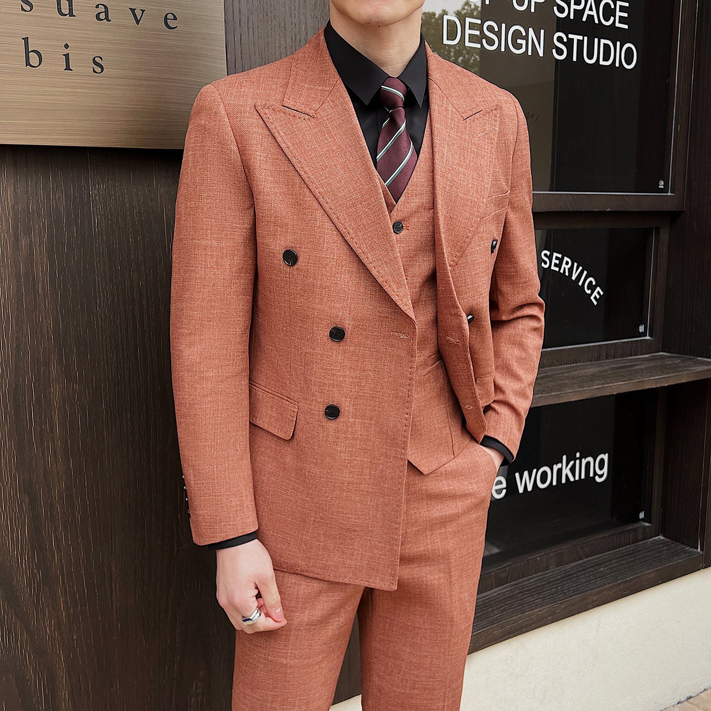 Professional Casual Men's Three-piece Suit Jacket