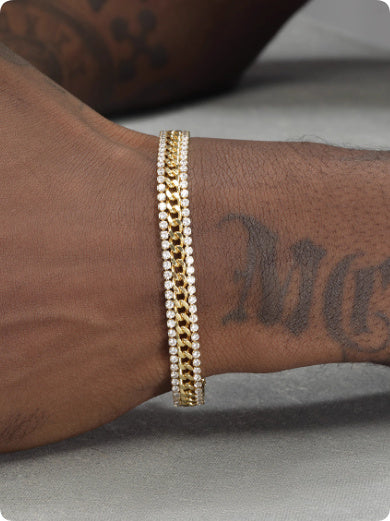 Men's Gold Tennis Bracelet
