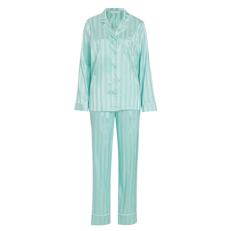 Ins Style Mint striped Pajamas