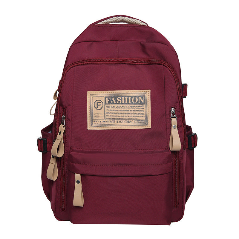 Men's Solid Multi-pocket Backpack Large Capacity