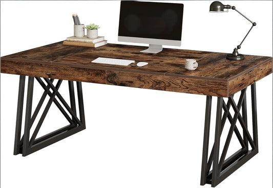 Vintage Executive Desk, Computer Desk, Office Desk Only Table by GJG Denim