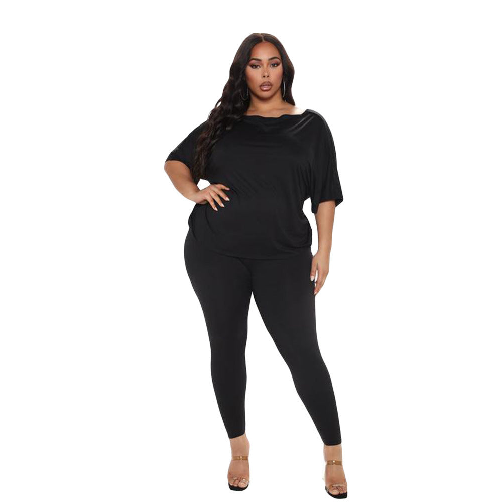 Twist Backless T-Shirt Pants Set