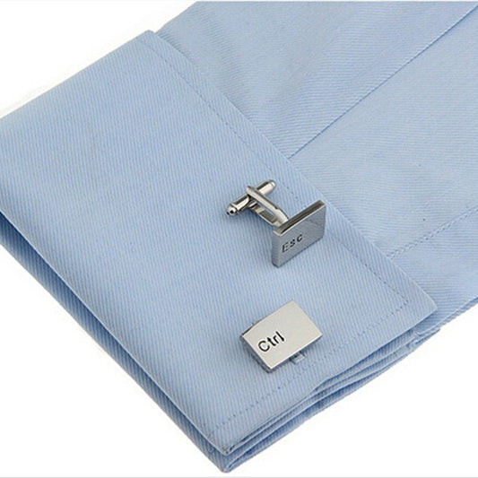 Metal Letter Shirt Men's Cufflinks