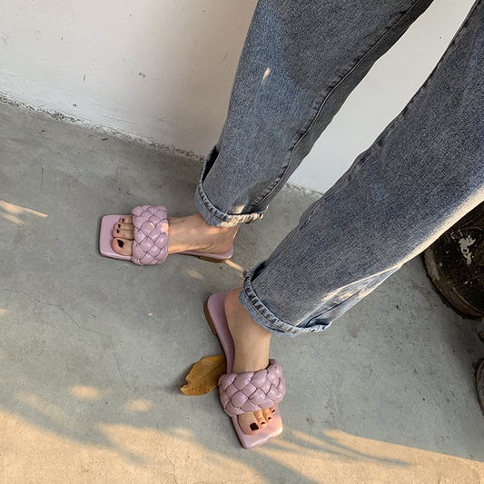 Women's flat sandals by GJG Denim