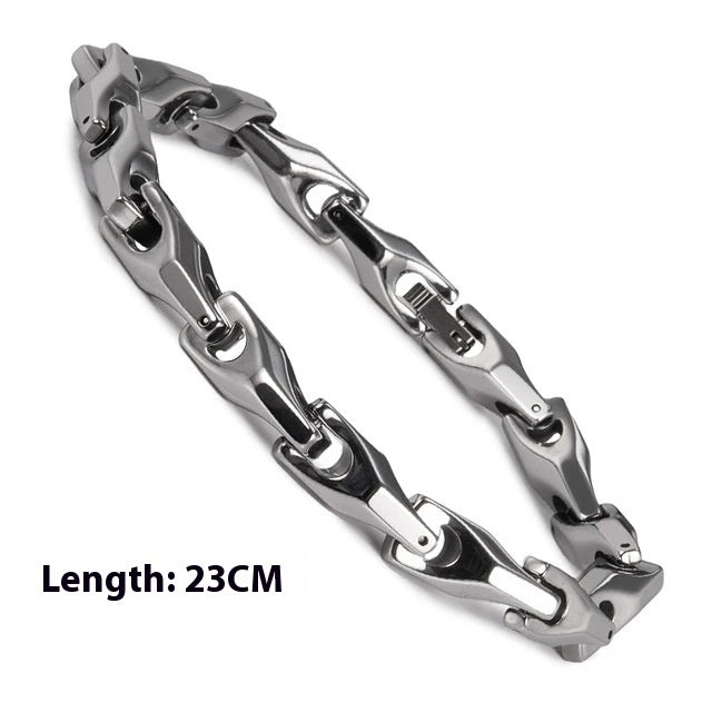 Fashion Polished Solid Color Tungsten Steel Bracelet For Men