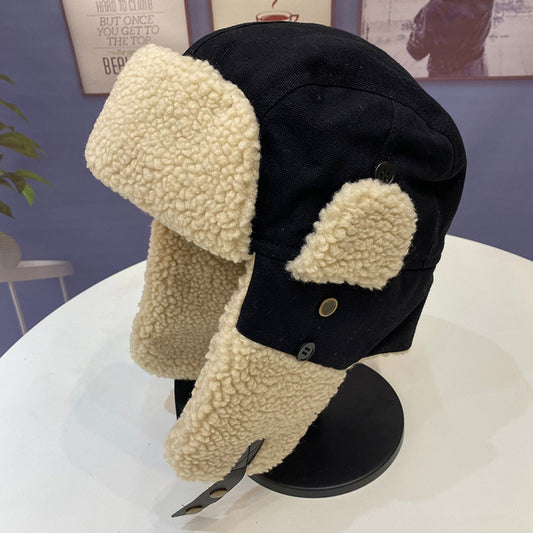 Men's Anti-chill Ear Protection Plush Cotton Thunderbolt Hat