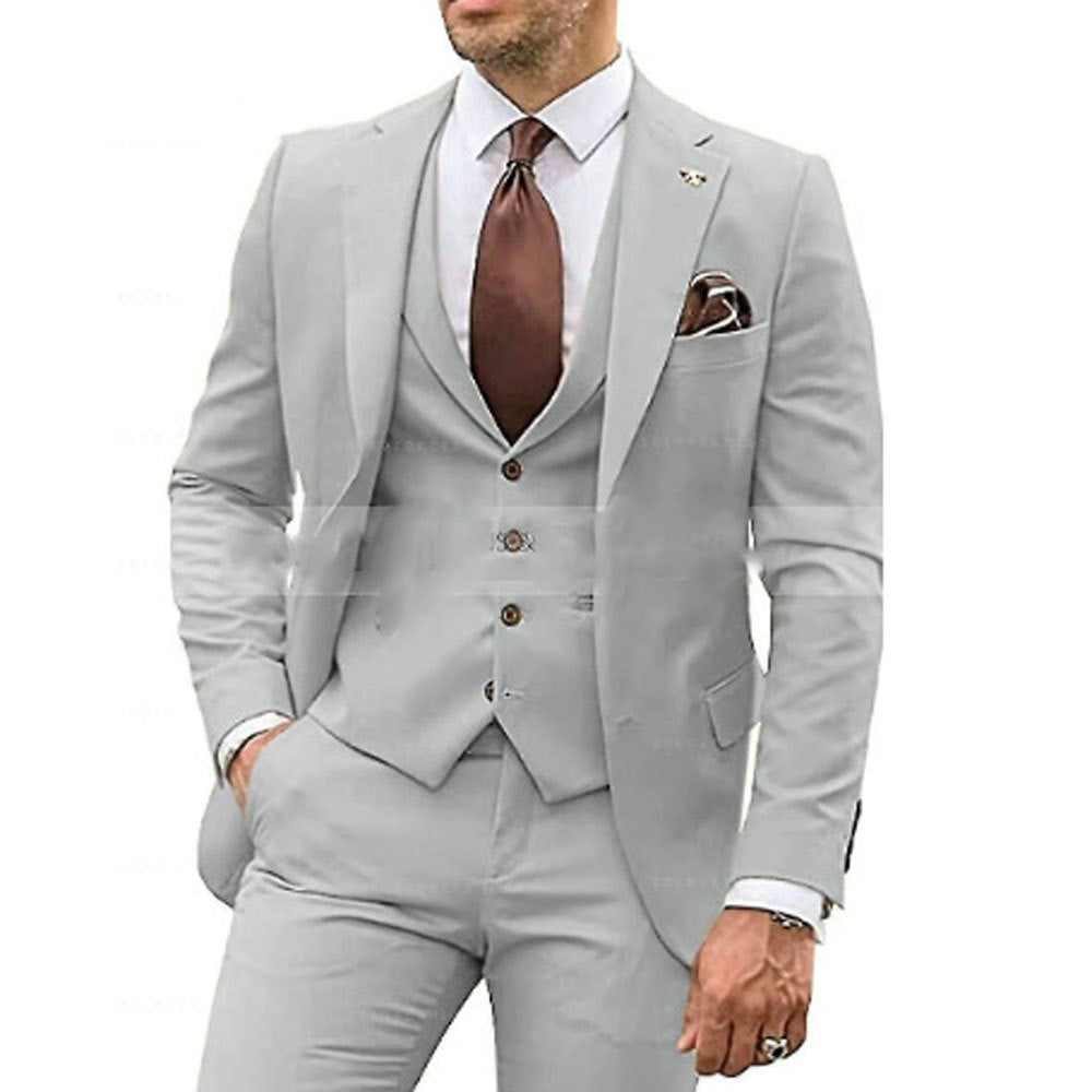 Men's Three-piece Slim-fit Dovetail Suit