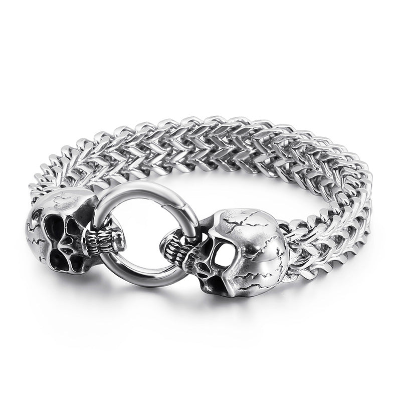 Trendy Single-layer Titanium Steel Bracelet For Men