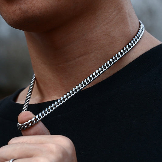 Titanium Steel Cuban Chain For Men