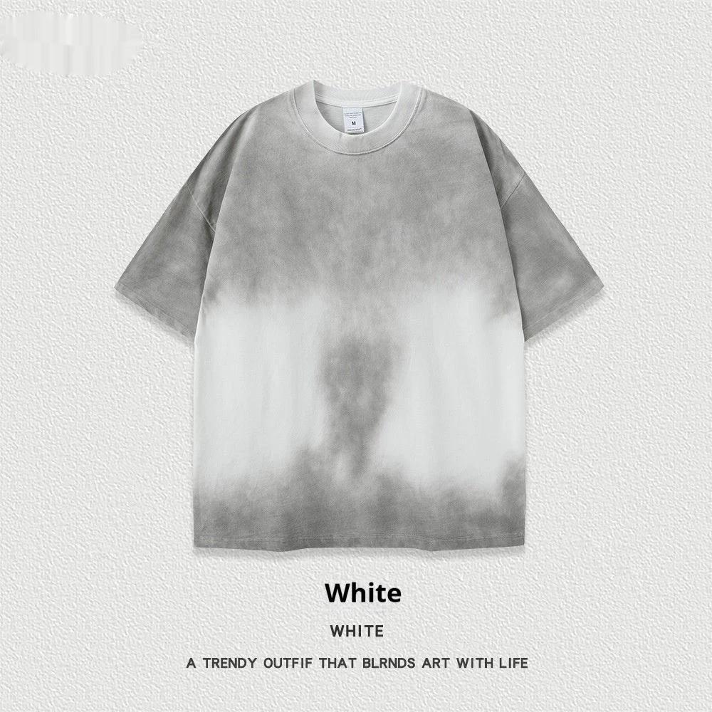 Retro Washed Short Sleeve Round Neck T-shirt by GJG Denim