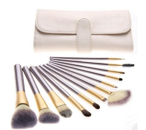 Persian Make-up Brush Suit Rice White Make Up Brush, Champagne Color Brush Handle Make-up Brush