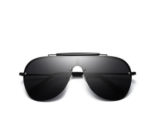 Fashion One-Piece Large Frame Aviator Men's Sunglasses