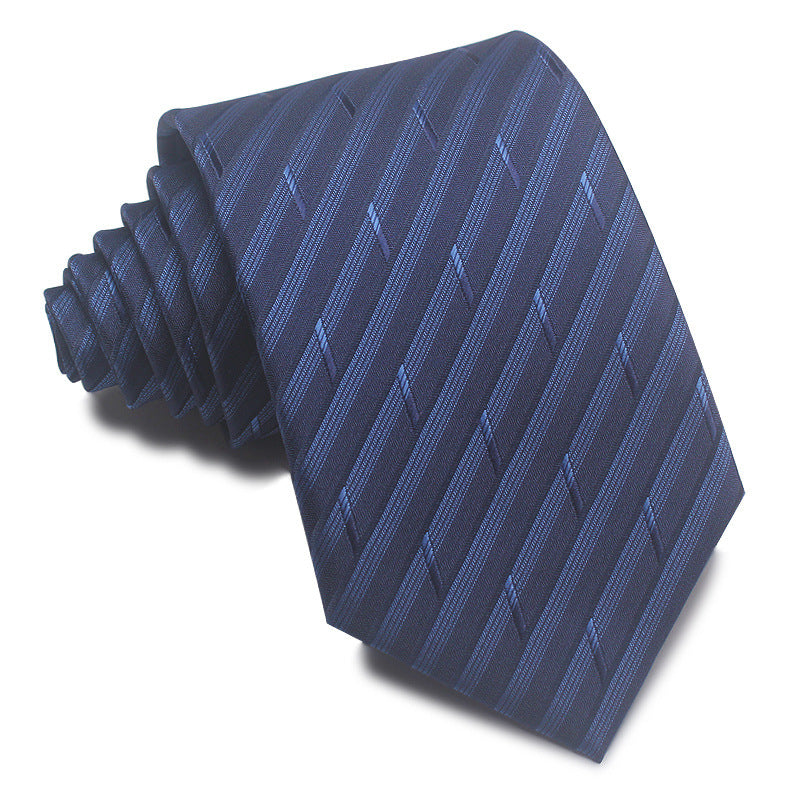 Men's 8CM Polyester Jacquard Striped Ties