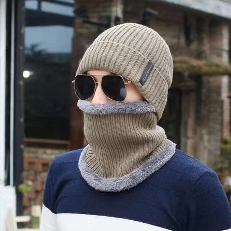 Men's Knitted Beanie and Neck Warmer Set (or Single Beanie)